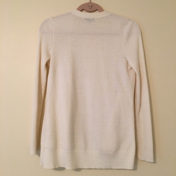 Talbots cream colored open cape sweater - Picture 2 of 8